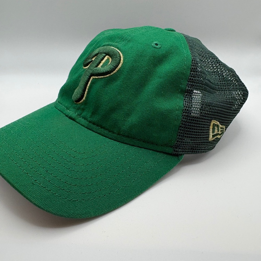 New Era 9TWENTY Philadelphia Phillies Trucker Hat Green St Patricks Day MLB Cap